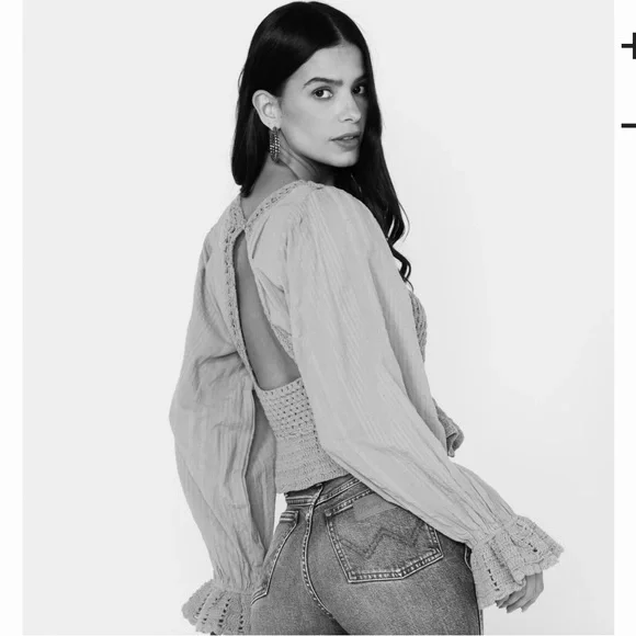 NWT Free People Size XS Megan Crochet top
Black. Open back Puffed sleeves - Picture 3 of 14